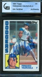 Fernando Valenzuela Autographed Card (Los Angeles Dodgers)